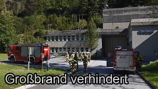 🚒 Explosion von Isolator im Kraftwerk Häusling – Brandberg 🚓 [upl. by Ahsiat139]