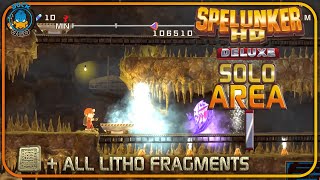 Spelunker HD Deluxe PS4 Area 1 Solo Walkthrough  All Litho Fragments Collected [upl. by Joela]