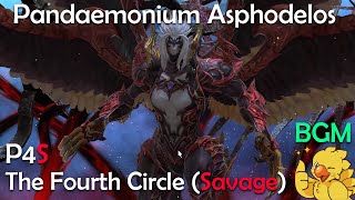 FFXIV Asphodelos The Fourth Circle Savage P4S  quotHic Svnt Leonesquot BGM Only  DRK Tank POV [upl. by Yortal]