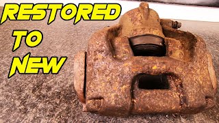 Rusty Brake Caliper Overhaul Restoration [upl. by Airamas]