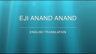 Eji Anand Anand  Ginan  English Translation [upl. by Freedman646]