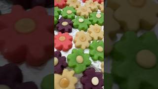 RAINBOW SHORTBREAD COOKIES RECIPE  ube pandan vanilla strawberry shorts cookiesrecipe [upl. by Gayler826]