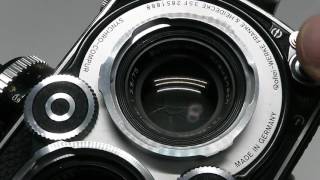 ROLLEIFLEX ローライフレックス 35F Xenotar クセノタール 75mmF35  純正革ケース  革ストラップ [upl. by Atikel]