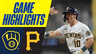 Pirates vs Brewers Game Highlights 8523  MLB Highlights [upl. by Allerbag]