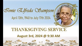 THANKSGIVING SERVICE amp REPAST IONIE ELFREDA SAMPSON [upl. by Pelag]