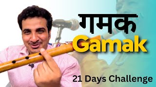 Gamak on flute  21 days challenge  Mute technique [upl. by Herates877]