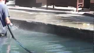 Soda Blasting Calcium Removal from Pool Tile [upl. by Eli384]