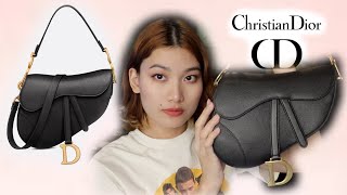 Dior Saddle Bag Calfskin Black  Unbox amp Review [upl. by Jacobs]