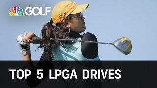 Top 5 LPGA Drives of All Time  Golf Channel [upl. by Akoyin570]