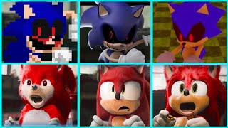 Sonic The Hedgehog Movie SONIC EXE AND TAILS DANCING vs RED SONIC Uh Meow COMPILATION [upl. by Mayes]