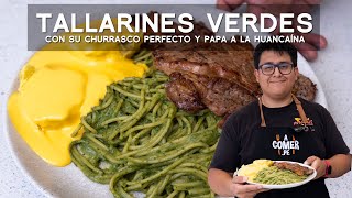 COMO PREPARAR TALLARINES VERDES CON CHURRASCO  ALEXANDER QUESQUÉN  ACOMERPE [upl. by Raquela]