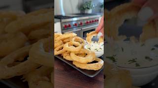 The crispiest onion rings with salt amp vinegar aioli✨ [upl. by Sidwel691]