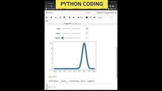 Interactive GAUSSIAN plot using Python Matplotlib Widgets For absolute Beginnerjupyternotebook [upl. by Lumbard]