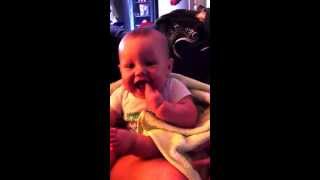 Baby Sammie laughs when Mommy burps [upl. by Atal]