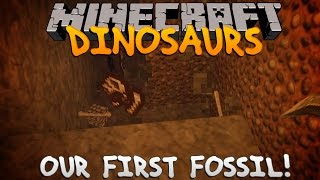 Minecraft Dinosaurs  Part 2 Our First Fossil [upl. by Eniamraj10]