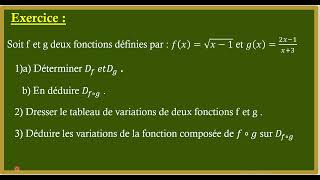 fonctions numériques  exercice de composée de deux fonctions [upl. by Ellehcsor]