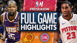 Phoenix Suns vs Detroit Pistons  Full Game Highlights  October 8 2024 NBA Preseason [upl. by Gwen]