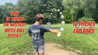 How to Throw the CRAZIEST Wiffle Ball Pitches  Pitching Tutorial [upl. by Nyla]