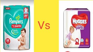 Huggies Wonder Pants Vs Pampers Review [upl. by Esilegna]