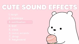 cute  aesthetic sound effects pack for edits  no copyright 💗 [upl. by Ateiluj]