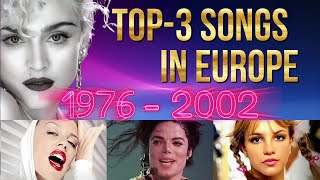 Top3 Best Selling Songs In Europe Each Year 1976  2002  ABBA Madonna Kylie Minogue amp More [upl. by Lieno]