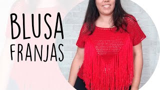 Blusa em crochê com franjas Fio Ayla [upl. by Daniels]