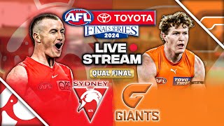 Sydney Swans vs GWS Giants  2nd Qualifying Final AFL 2024 Live Watch Along [upl. by Bringhurst]