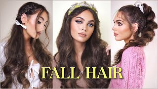 VIRAL Fall Hairstyles  Updated Haircare Routine🍂 [upl. by Eikcor]