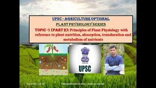 Topic 1 Principles of Plant Physiology  plant nutrition absorption translocation Tamil Part 2 [upl. by Yeliab]