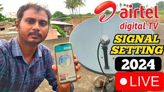 Airtel dish tv signal setting  airtel digital tv  satellite finder mobile app  dth antenna signal [upl. by Leona]