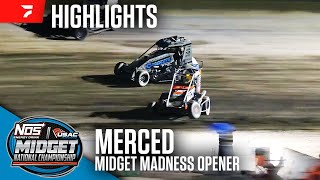 USAC Midget Madness Opener at Merced Speedway 112424  Highlights [upl. by Mcspadden]