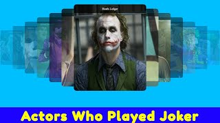 Best Actors Who Played Joker [upl. by Linskey195]