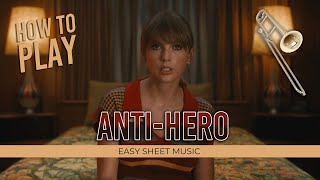 Trombone Bassoon Baritone quotAnti Heroquot EASY Sheet Music by Taylor Swift [upl. by Brader]