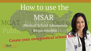 MSAR Medical School Admissions Requirements 2022  MedEdits [upl. by Mutz70]