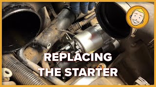 How to REPLACE THE STARTER on a Porsche Boxster 986 [upl. by Nalor]