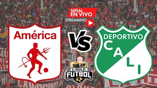 América 2 vs Cali 0  Cuartos de final ida  Copa Betplay 2024 [upl. by Ititrefen]