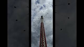 I did it The Worldd tallest swing ride at Six Flags New England shorts [upl. by Ennahgiel566]