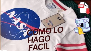 🚀como lo hago fácil REMERA 👕🧵TSHIRT EASY with This FREE Pattern [upl. by Ylloh]