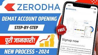 Zerodha kite Demat account Opening process 2024  Zerodha me New account Kaise Khole step by step [upl. by Archibald154]