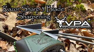 Razor Sharp 3 Blade Broadhead Sharpening Tutorial [upl. by Roana]