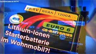 Einbau einer 60Ah Lithium Ionen Starterbatterie LiFePO4 in den Fiat Ducato [upl. by Entirb52]