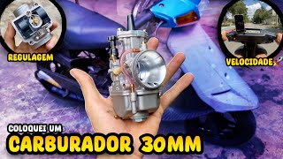 Coloquei carburador 30mm na suzuki 🚀 [upl. by Erle287]