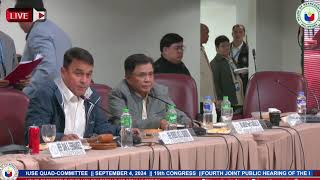 LIVE at the HOUSE OF REPRESENTATIVE a JOINT PUBLIC HEARING ON EJKs POGOS Sept 4 [upl. by Bennir641]