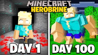 I Survived 100 Days as Baby Herobrine [upl. by Sesiom]