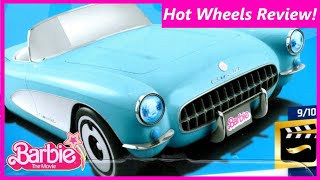 Blue 1956 Corvette from Barbie The Movie 2023 Hot Wheels Review [upl. by Kciredes641]