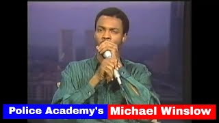 Police Academys Michael Winslow on Australian TV with Bert Newton [upl. by Spector179]