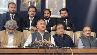 Opposition Leader National Assembly Omar Ayub Khan Important Press Conference in Islamabad [upl. by Nohsram]