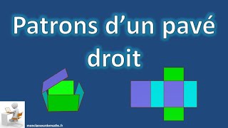 Patrons dun pavé droit [upl. by Nirrej]