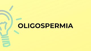 What is the meaning of the word OLIGOSPERMIA [upl. by Sargent]