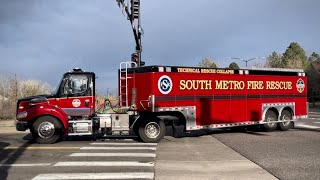 RARE South Metro Rescue 34 Collapse 45 and Tower 45 Responding to a Tech Rescue [upl. by Geithner548]